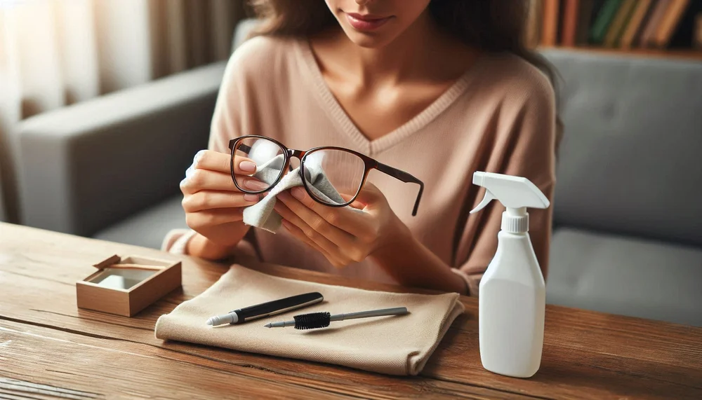 تمیز کردن عینک طبی