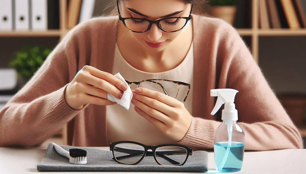 نگهداری و تمیز کردن عینک طبی